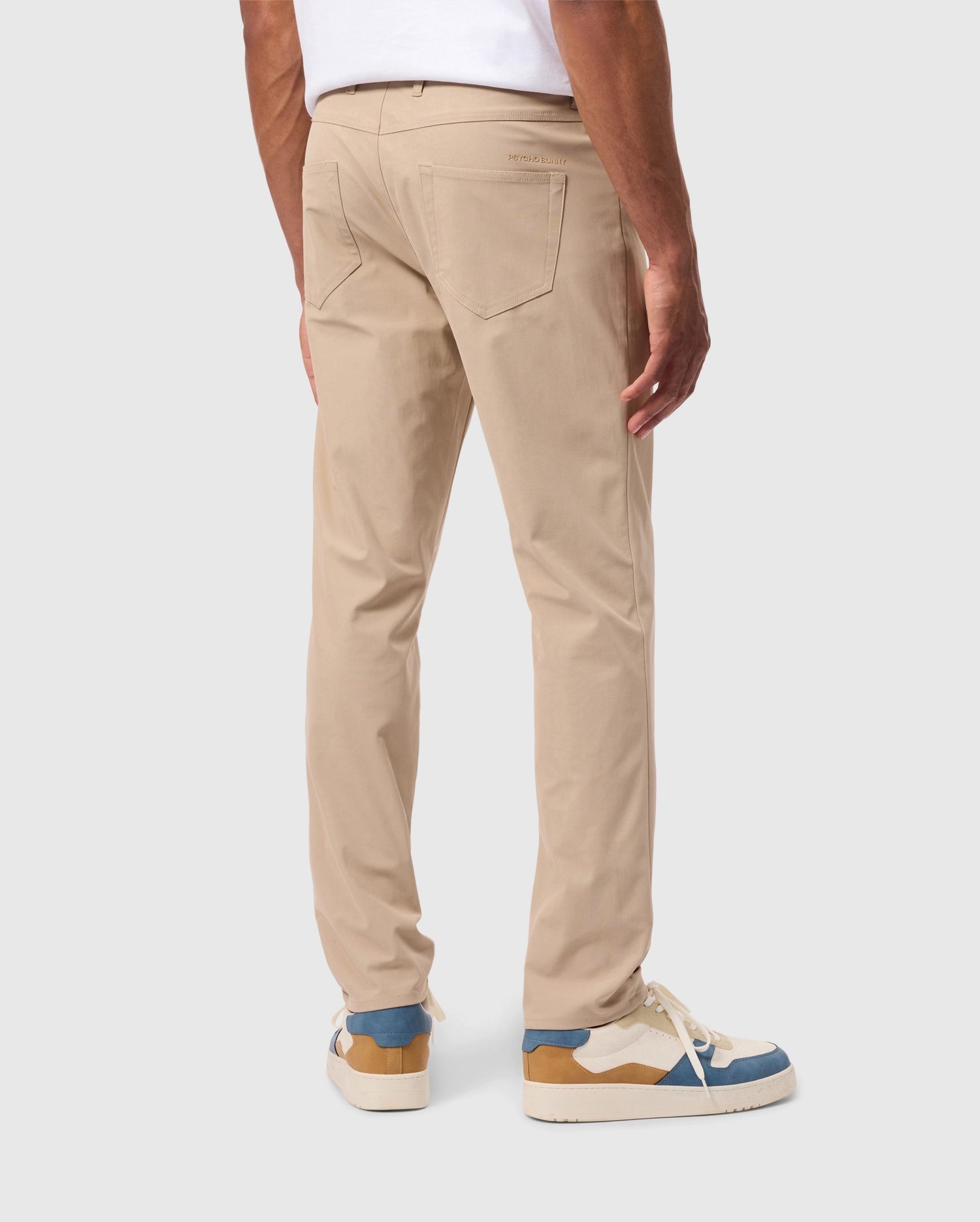 Psycho Bunny Men's Pants Maverick 10K Step Pant pantaloni 31½" stone stretch