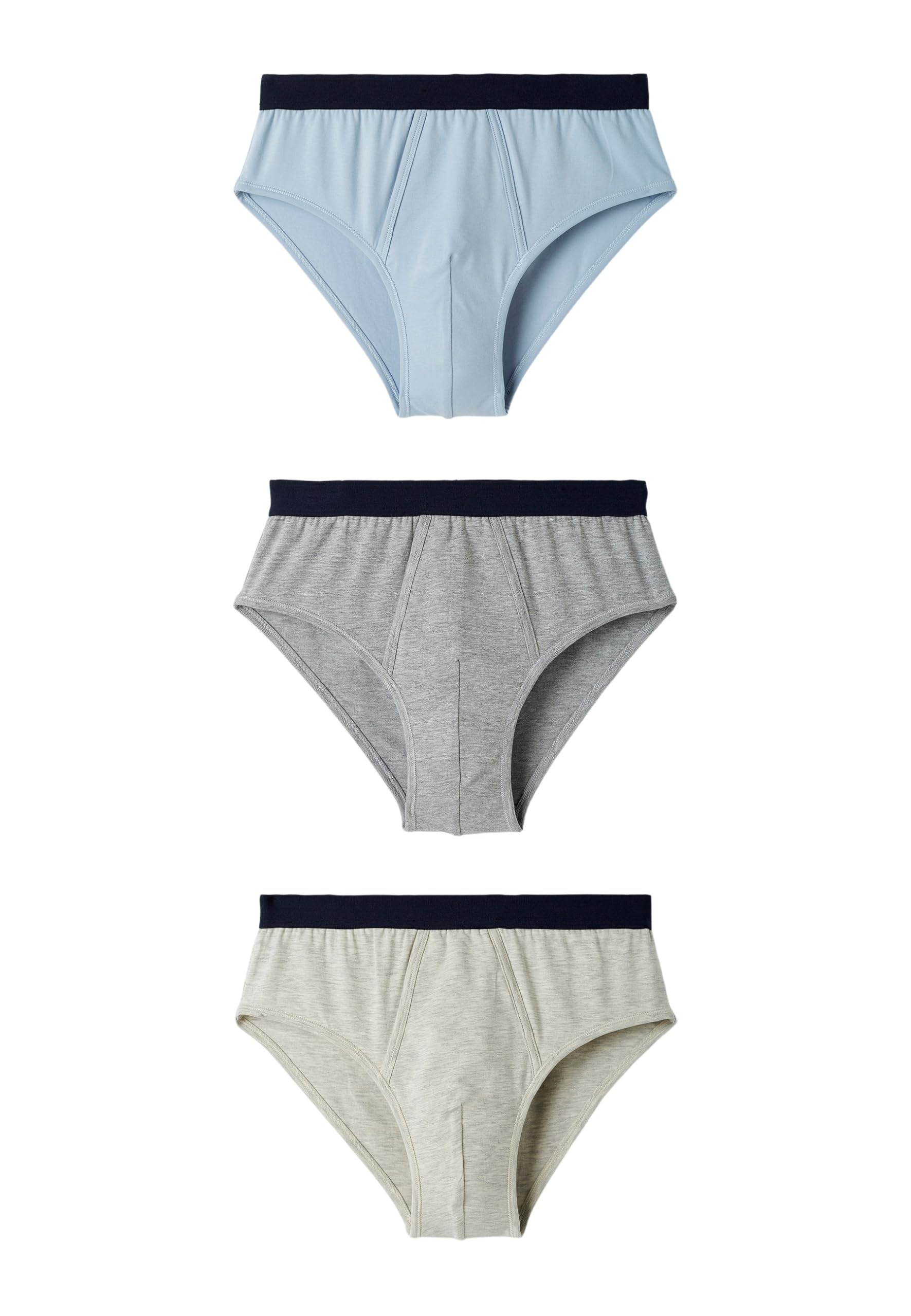 Damart Biancheria intima Set di 3 slip aperti da uomo beige grigio S