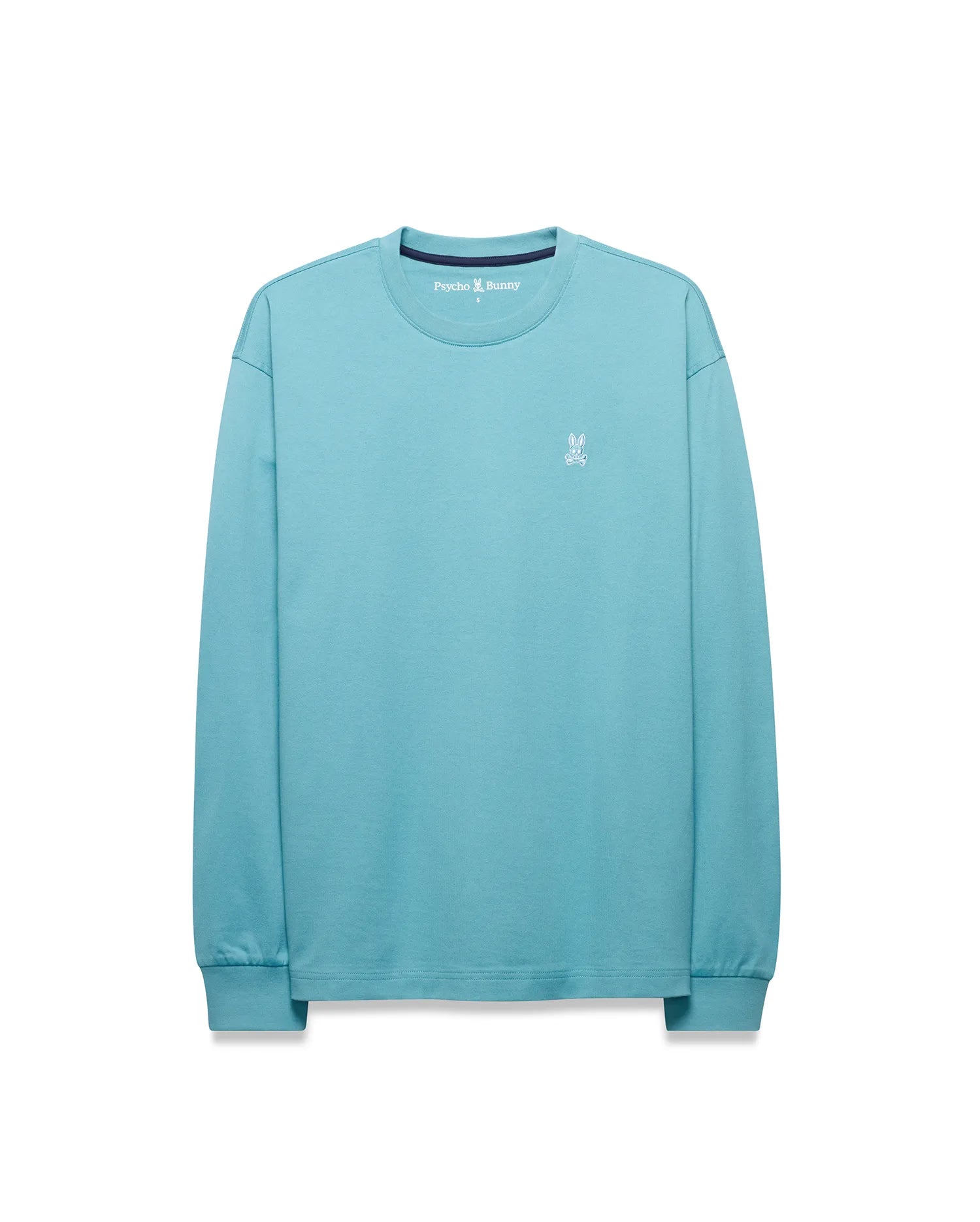 Psycho Bunny Men's Tees Norman Longsleeve Oversized Tee MT0200374 T-shirt blu oversize