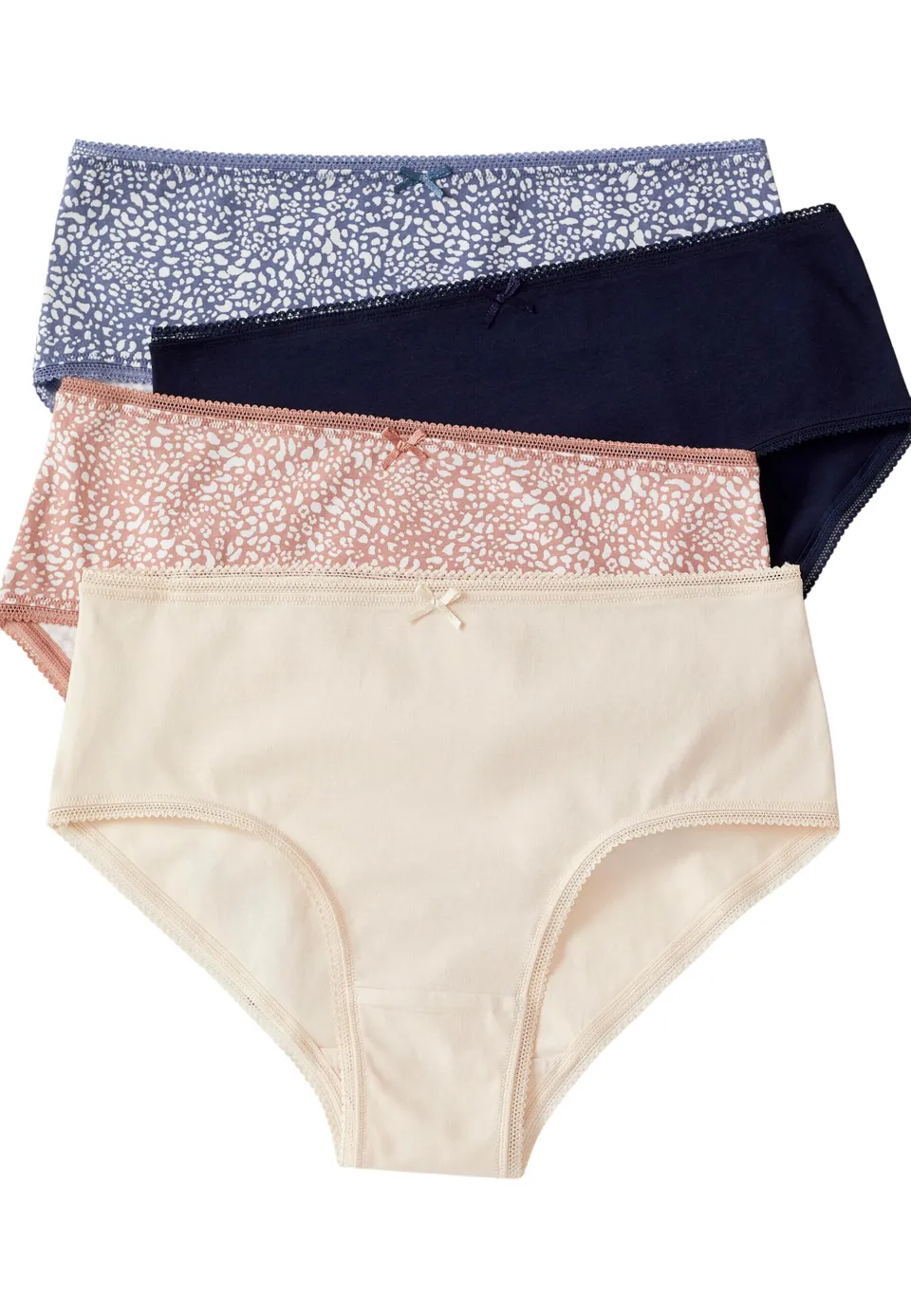 Damart Biancheria intima Set di 4 mutandine midi rosa in cotone