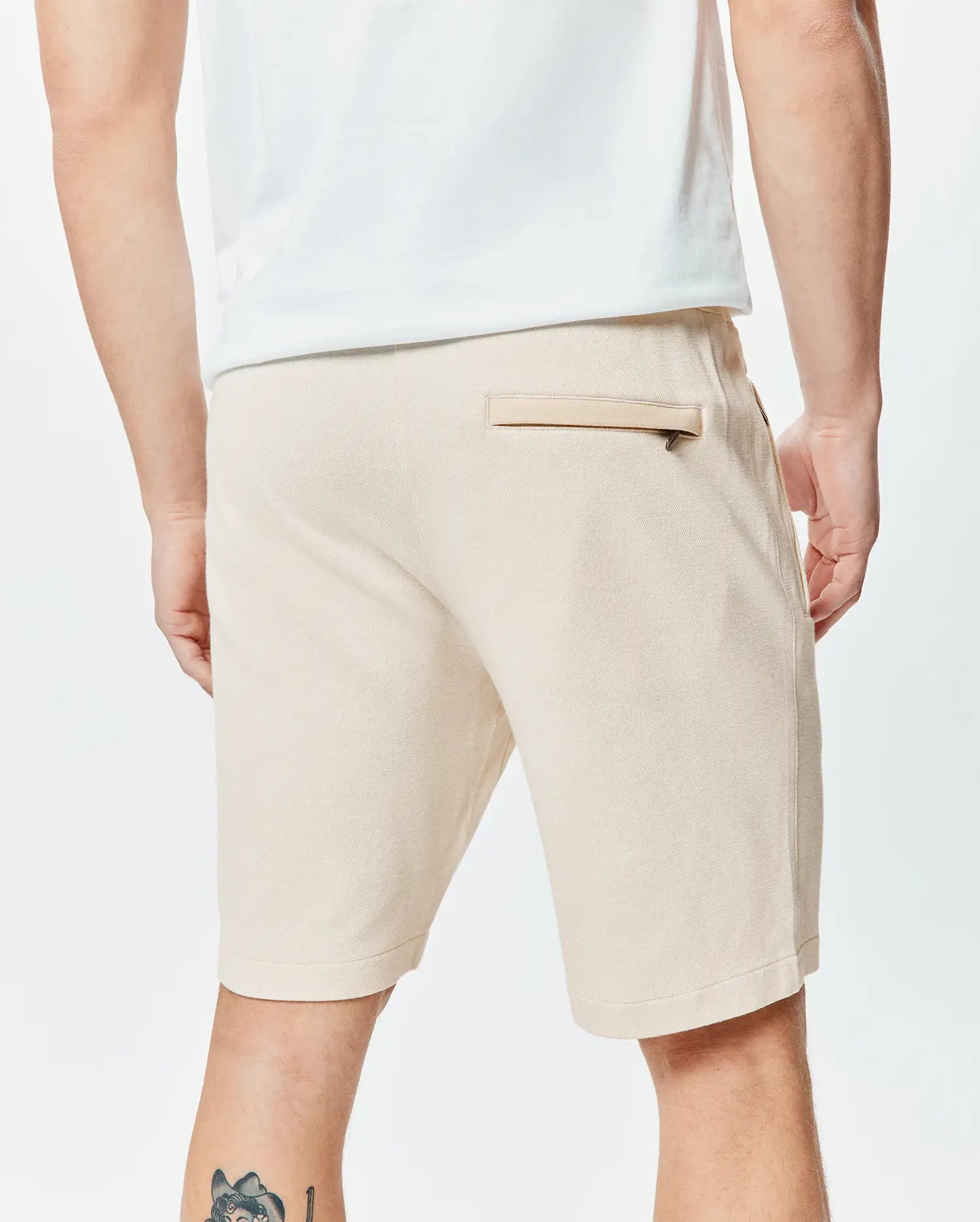 Psycho Bunny Men's Shorts Keith Short 8" MB0900045 bermuda Sandshell in cotone
