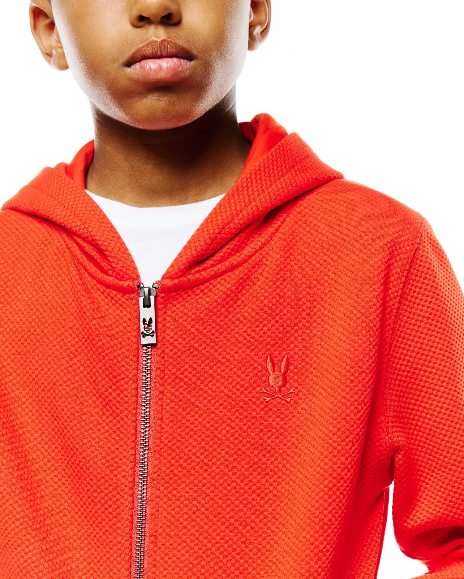 Psycho Bunny Kids Sweatshirts & Hoodies KIDS MARC FULL-ZIP HOODIE KT0500082 felpa rossa