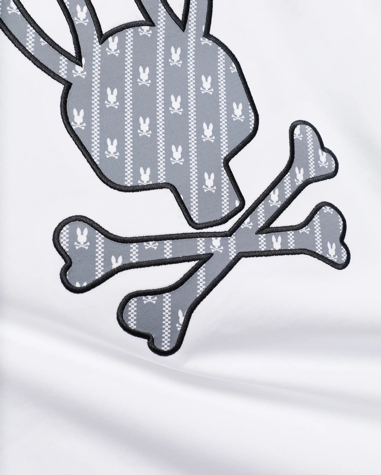 Psycho Bunny Men's Tees Jaden Appliqué Graphic Tee MT0200361 t-shirt bianca