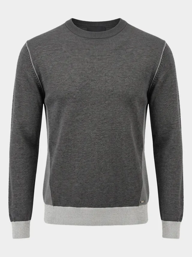Markup Uomo Maglieria Maglione Girocollo Vanisé con Toppe