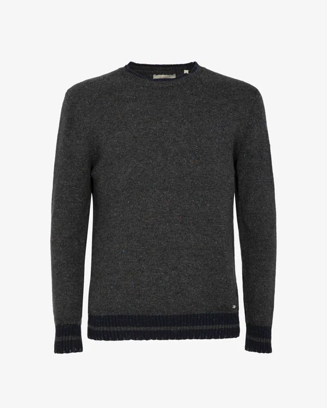 Markup Uomo Maglieria Girocollo bottonato con contrasti maglia