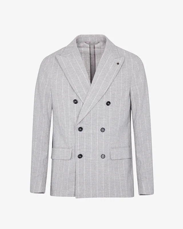 Markup Uomo Abiti & Blazer Blazer doppio petto lino gessato