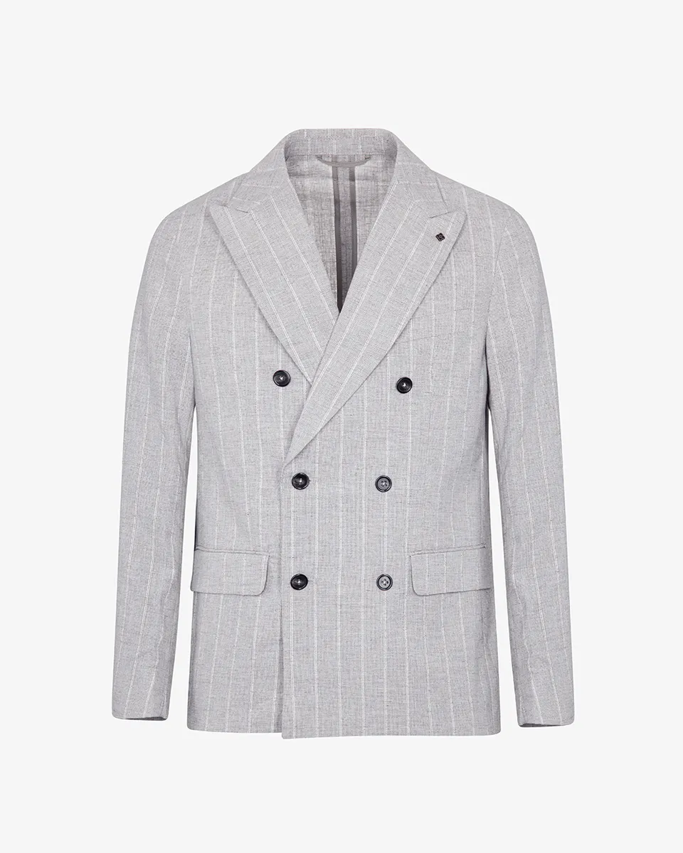 Markup Uomo Abiti & Blazer Blazer doppio petto lino gessato
