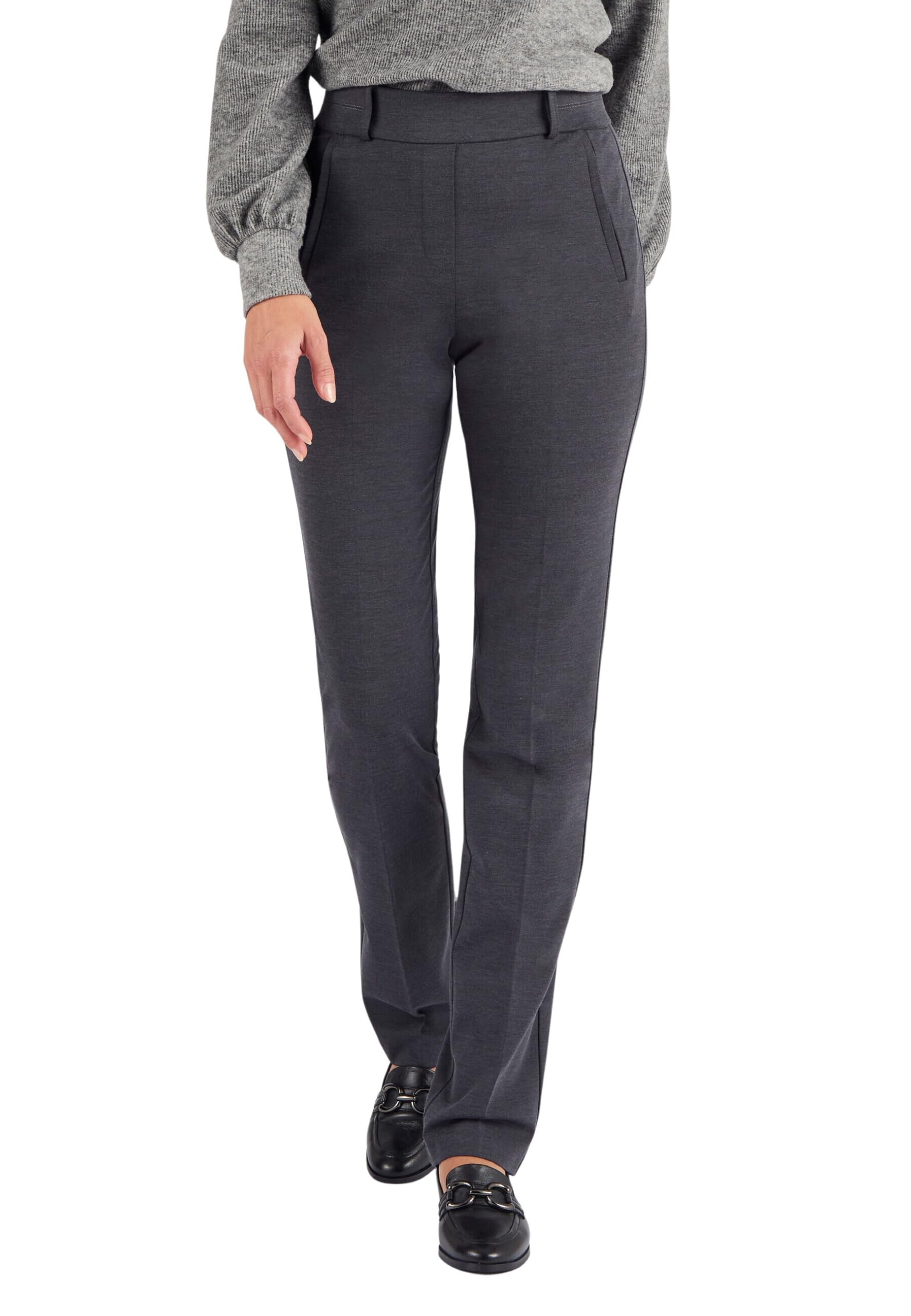 Damart Prêt-à-porter Pantaloni filettabili in maglia Milano bi-Stretch neri