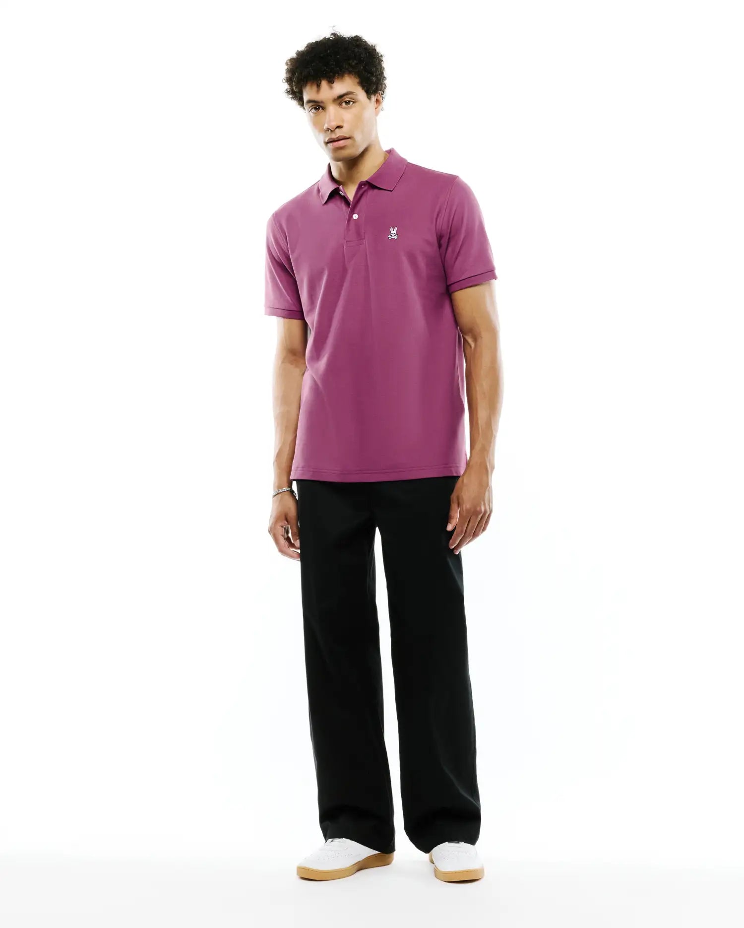 Psycho Bunny Men's Polos Classic Pique Polo B6K001F200 polo Grape Kiss