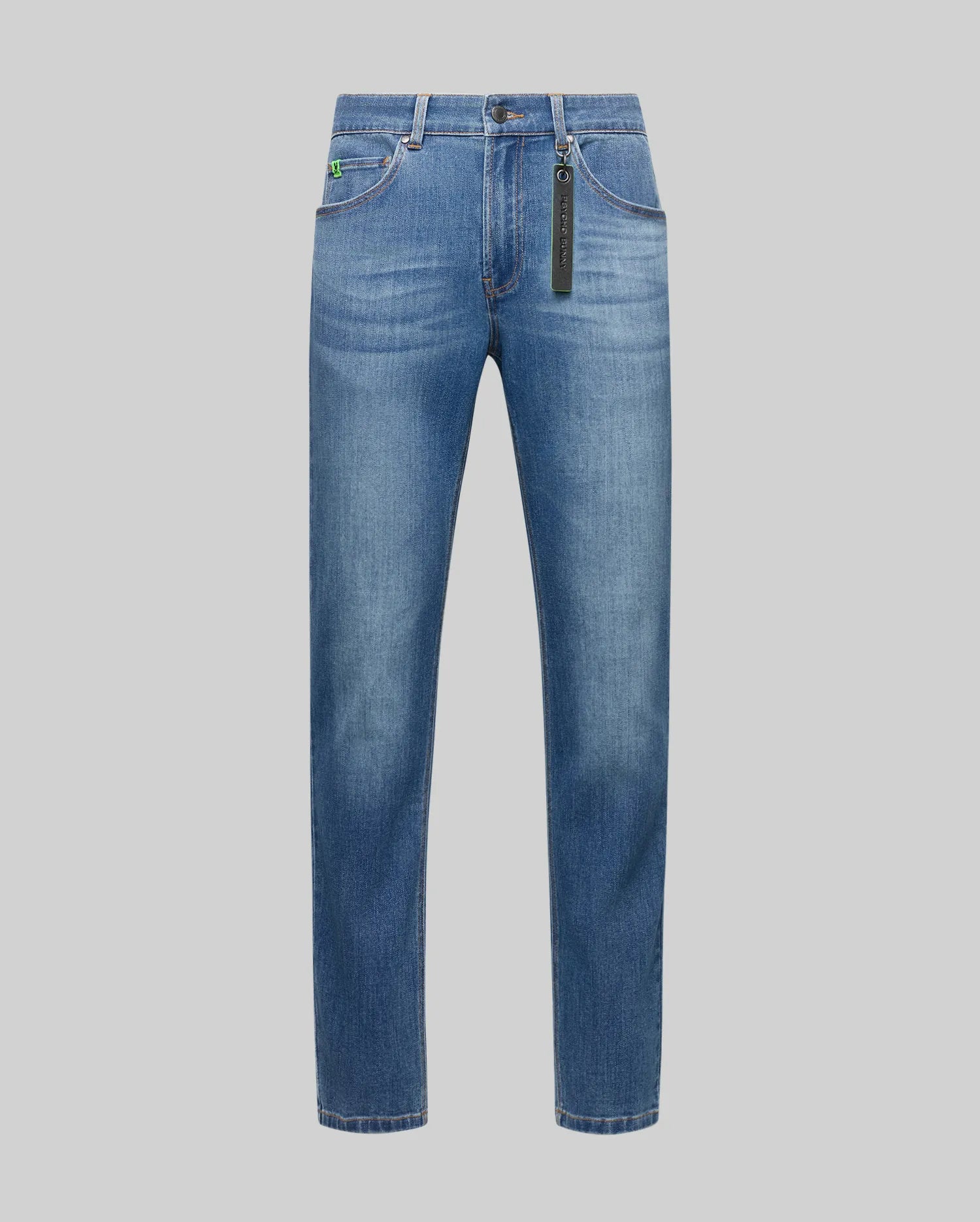 Psycho Bunny Men's Pants MENS EMERSON SLIM FIT DENIM PANT 32 L jeans light wash