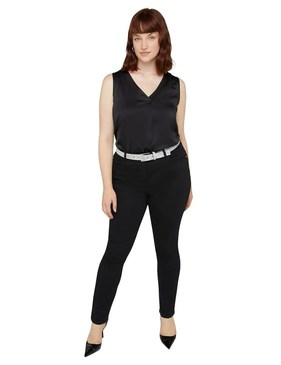Fiorella Rubino Top e t-shirt Top con Piega Davanti L Plus scollo a V