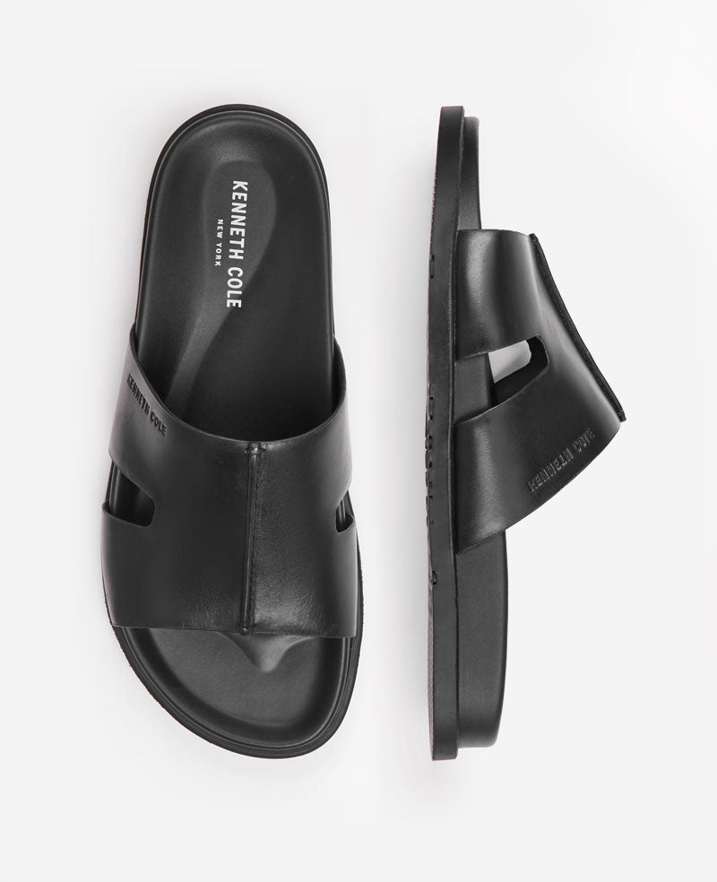 Kenneth Cole Reaction Willy sandalo nero in pelle con soletta imbottita