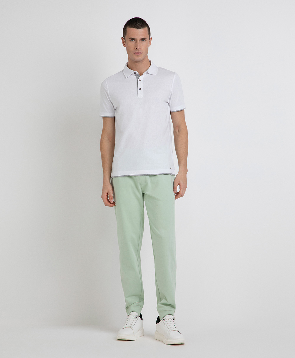Markup Uomo Felpe & T-shirt Polo jersey con contrasti uomo