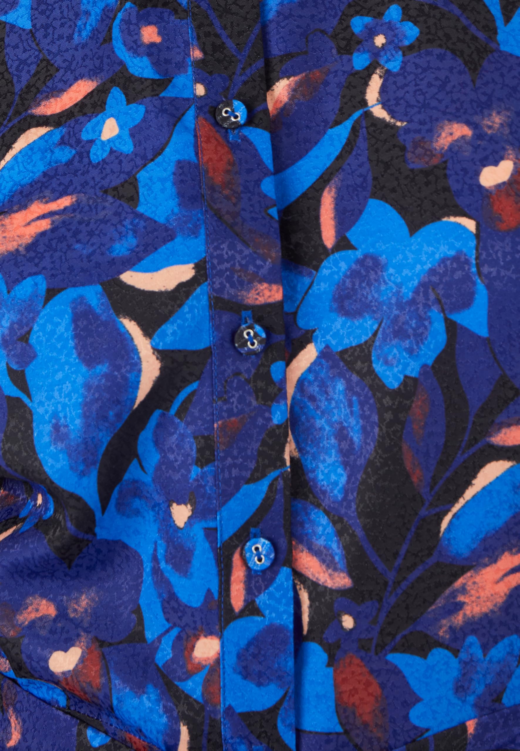 Damart Prêt-à-porter Abito-camicia in tessuto elegante jacquard floreale svasato