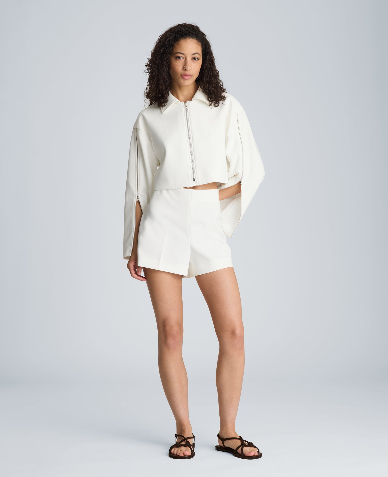 Kenneth Cole Reaction Clothing Pull On Short shorts bianco viscosa