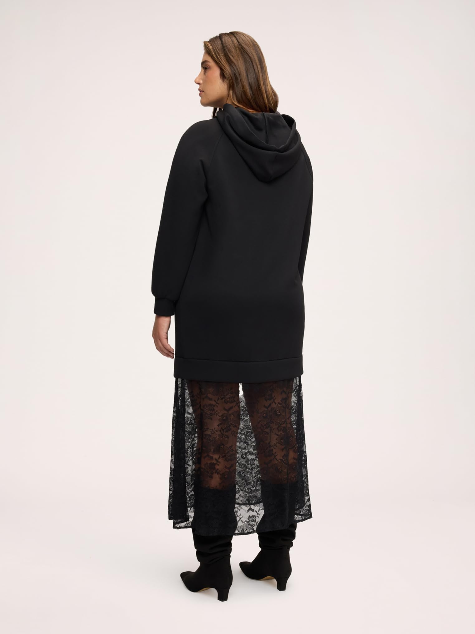 Fiorella Rubino Vestiti Vestito in felpa con gonna in pizzo M Plus