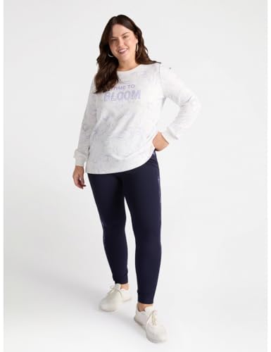 Fiorella Rubino Maglie e felpe Felpa a Fiori con Scritta felpa XL Plus strass