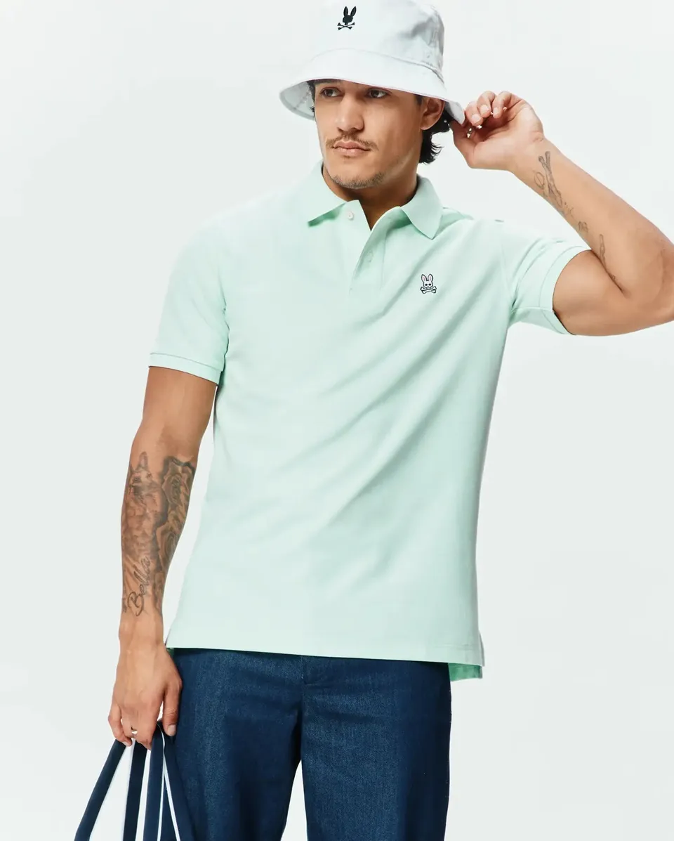 Psycho Bunny Men's Polos Classic Pique Polo B6K001F200 polo Misty Jade