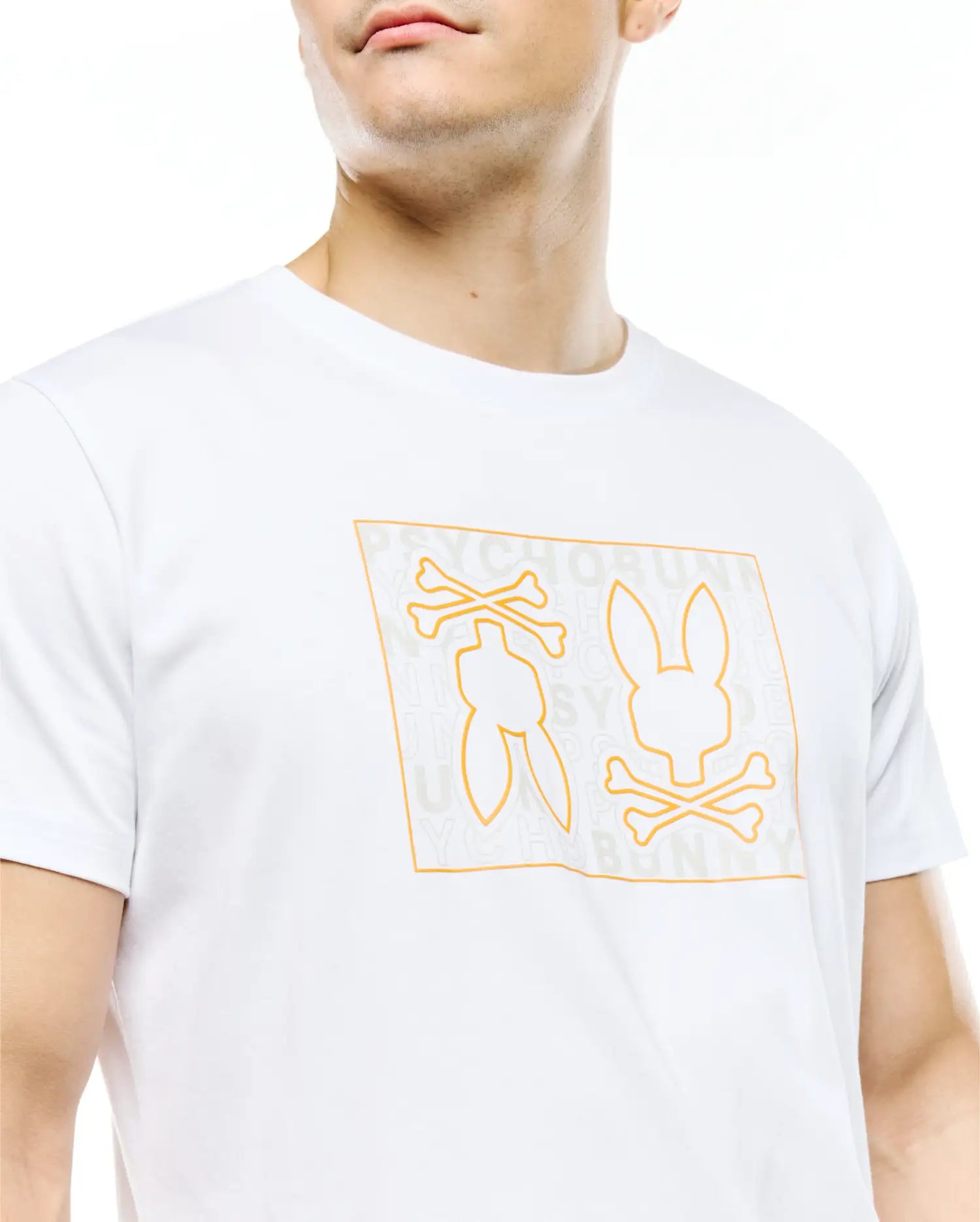 Psycho Bunny Men's Tees Gold Coast Pima Cotton Graphic Tee t-shirt bianca