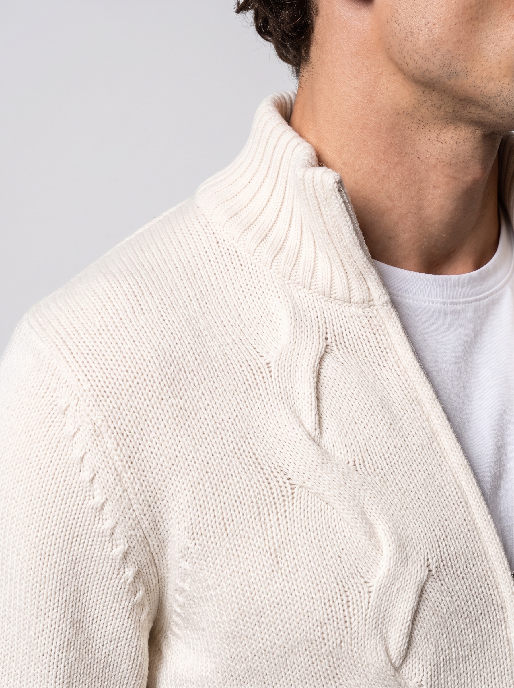 Markup Uomo Maglieria Cardigan Full Zip Trecce uomo