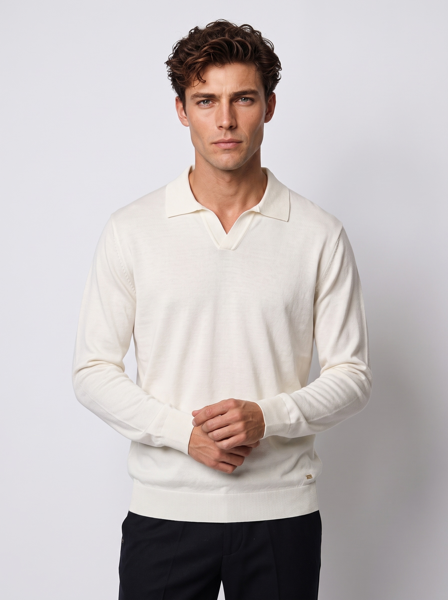 Markup Uomo Maglieria Polo Derby Manica Lunga polo