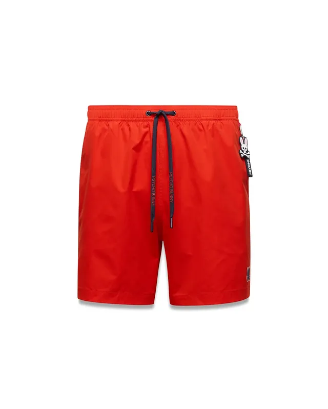 Psycho Bunny Men's Swimwear Samos costume da bagno rosso 6" idroreattivo