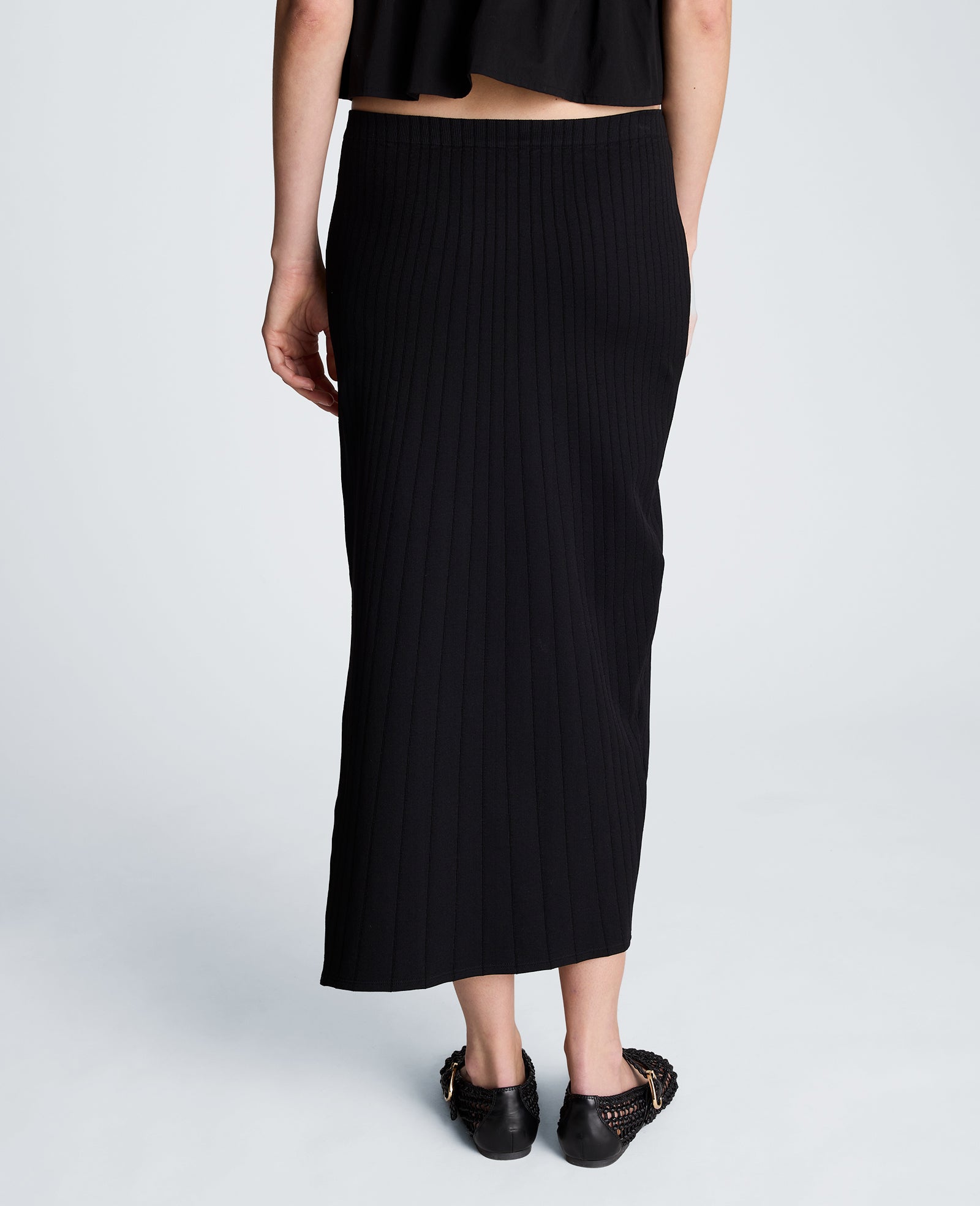 Kenneth Cole Reaction Clothing Pull On Midi Skirt gonna nera