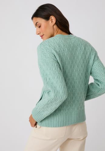 Damart Thermolactyl cardigan donna blu verde acqua con tasche