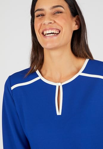 Damart Prêt-à-porter Tunica in maglia crespa stretch blu 34/36
