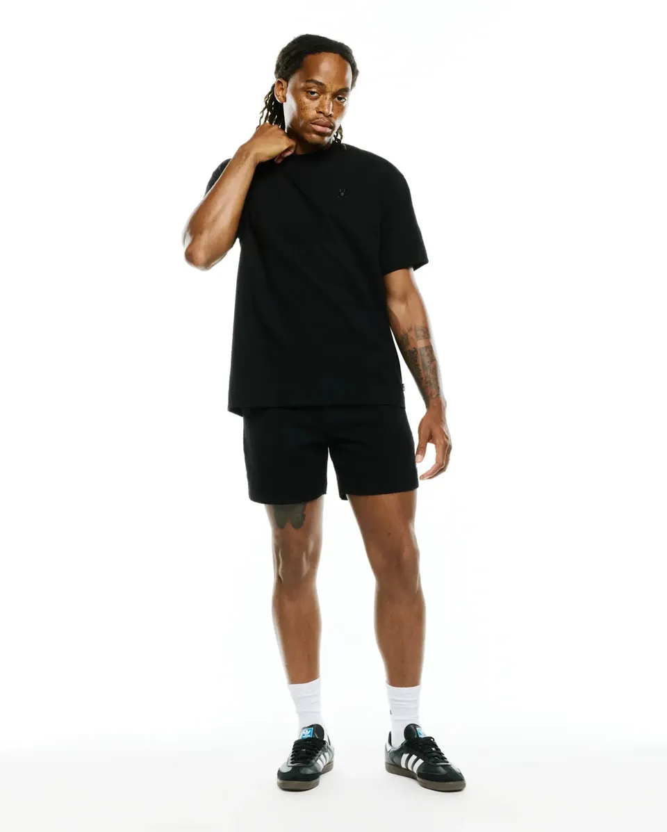 Psycho Bunny Men's Tees MENS ARLEN OVERSIZED SEERSUCKER TEE - MT0200638 t-shirt nera seersucker