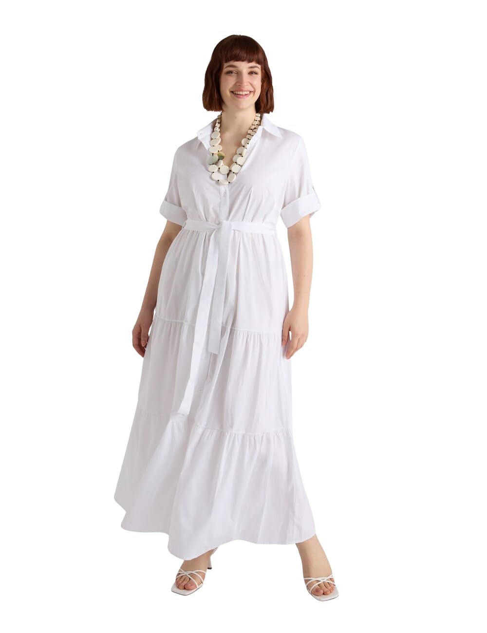 Fiorella Rubino Vestiti Vestito Chemisier Lungo vestito 46 Plus cotone stretch
