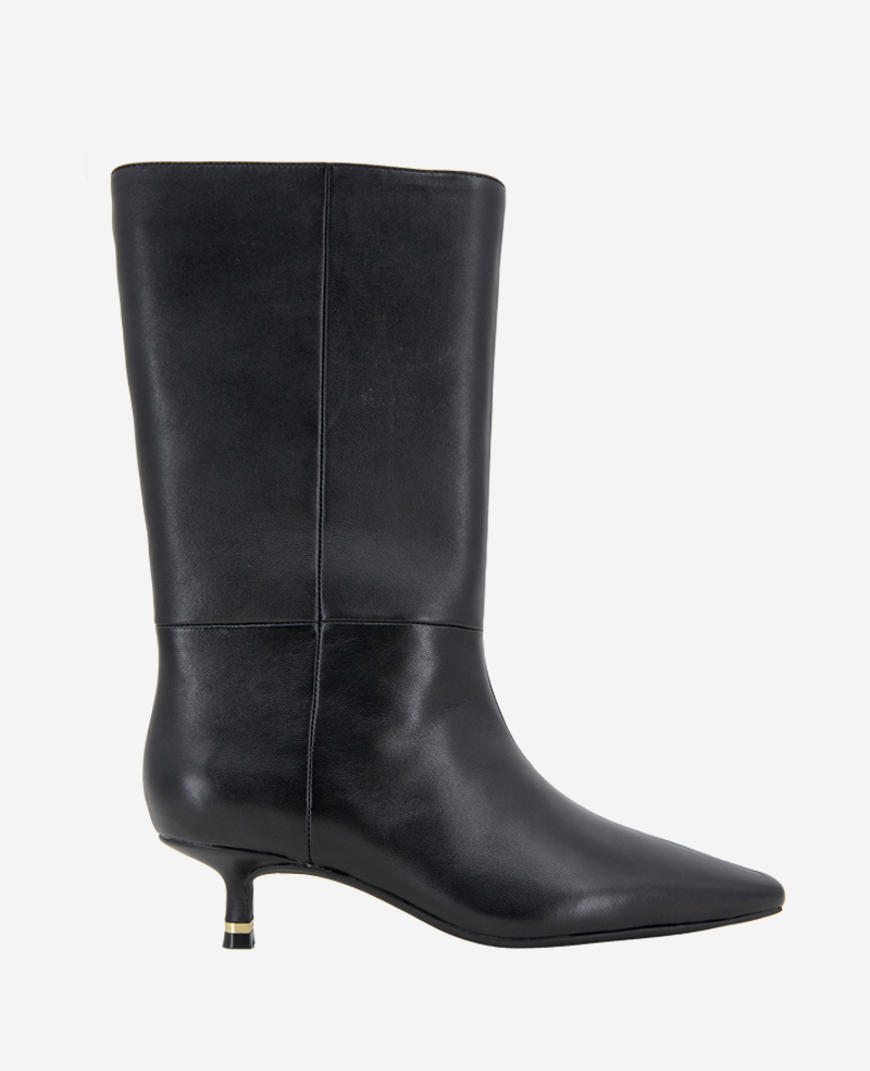 Kenneth Cole Reaction Shoes Meryl Leather Bootie stivaletti neri