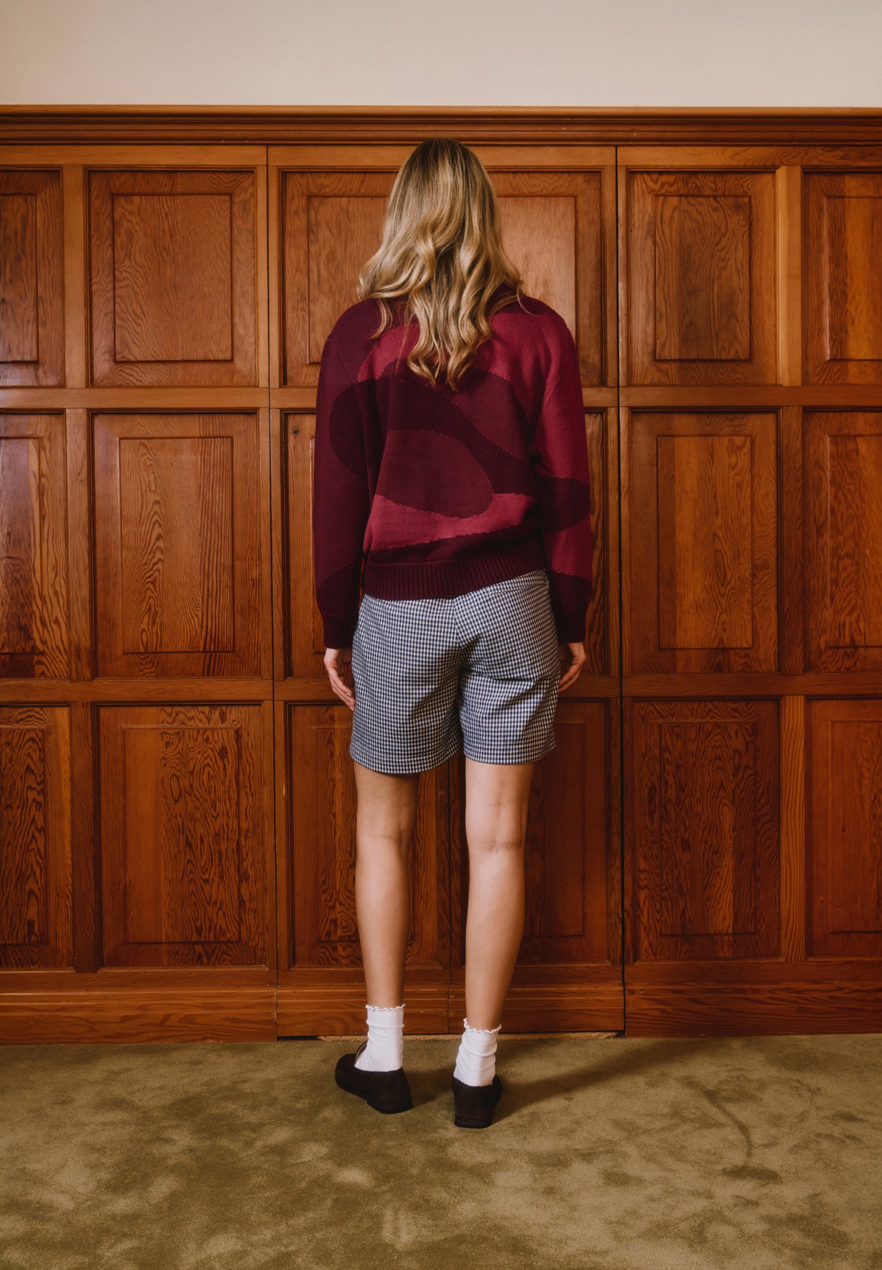 House Of Sunny Women's Knitwear The Red Landscape maglione in cotone