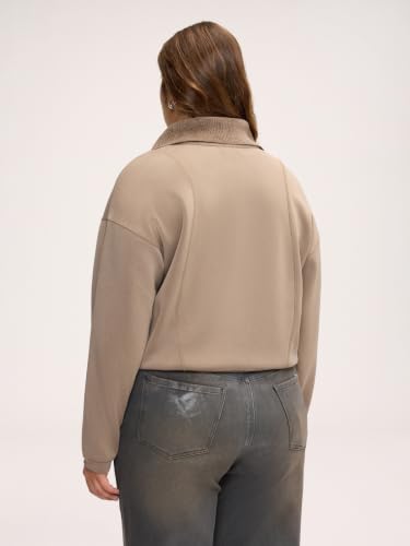 Fiorella Rubino Maglie e felpe Felpa Chiusa con Colletto Alto e Zip felpa XS Plus over
