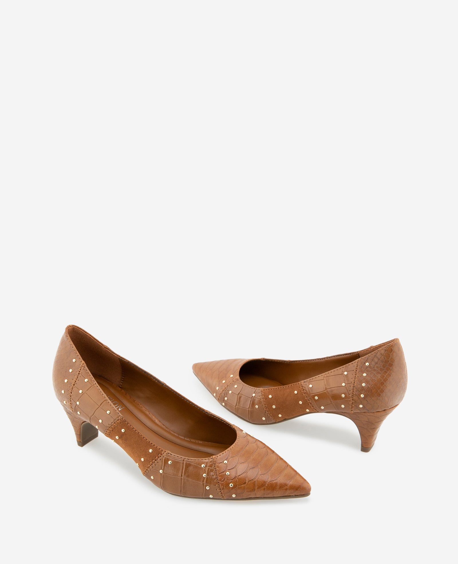 Kenneth Cole Reaction Shoes REACTION Mandy Studded Pump décolleté Caramel Croco