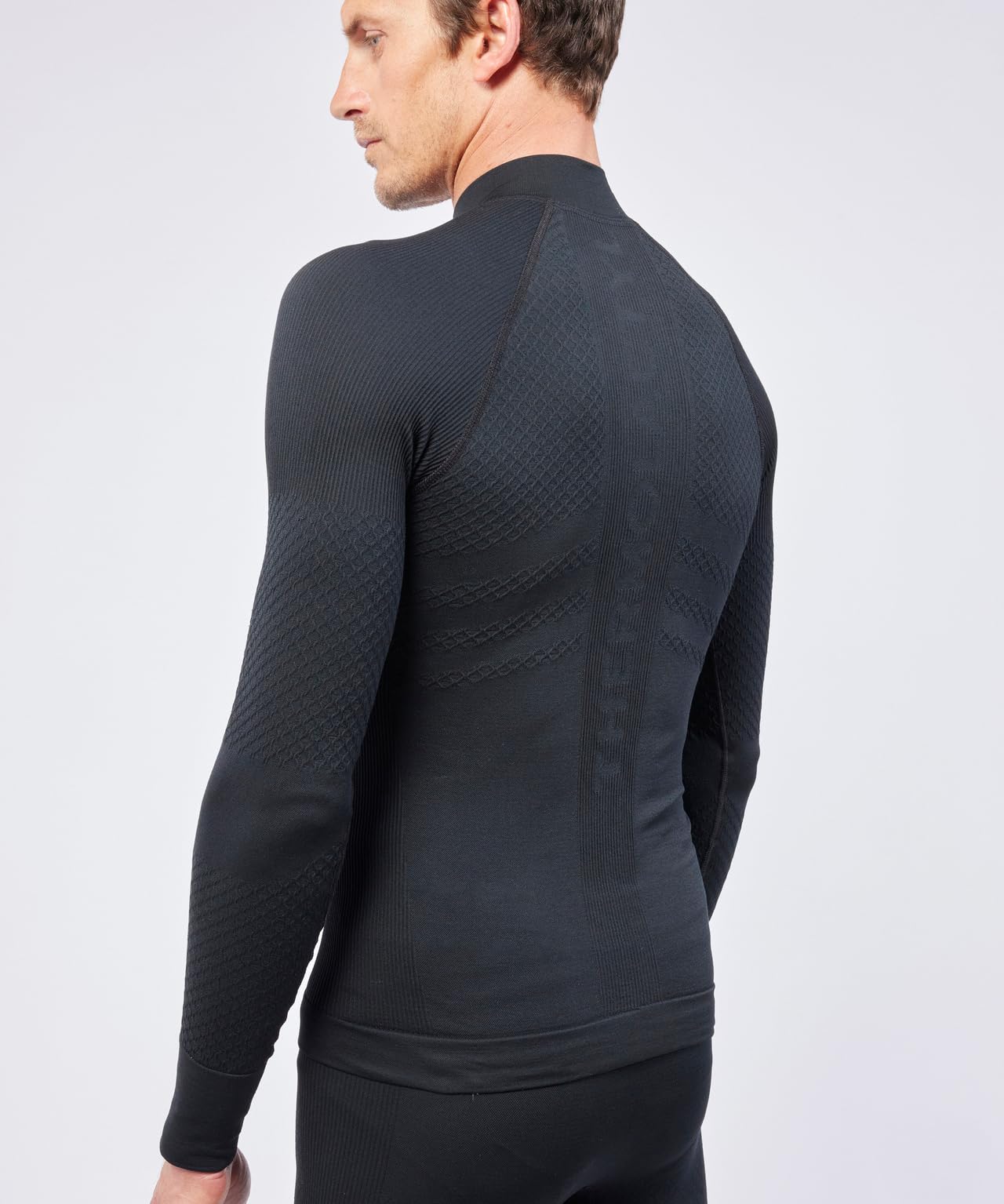 Damart Thermolactyl Maglietta collo zip Energy 3 uomo, nera, taglia M