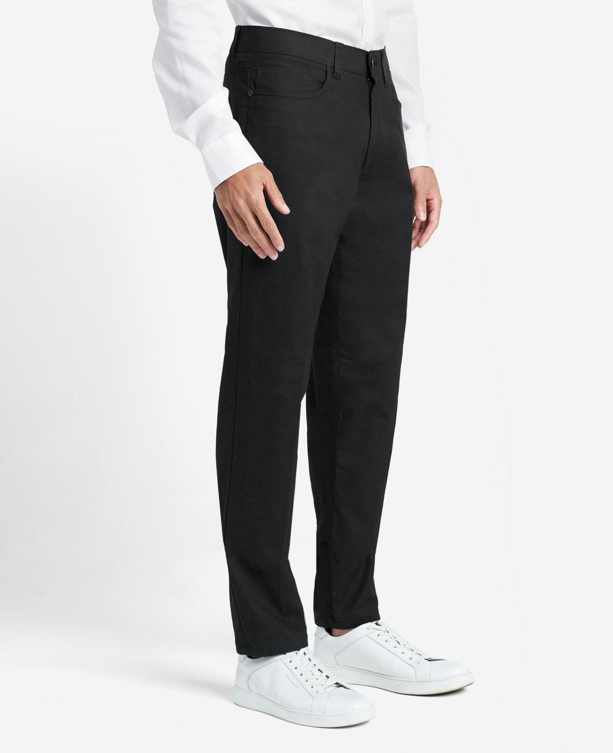 Kenneth Cole Reaction Clothing 5-Pocket Stretch Pant with Flex Waistband pantaloni neri elasticizzati