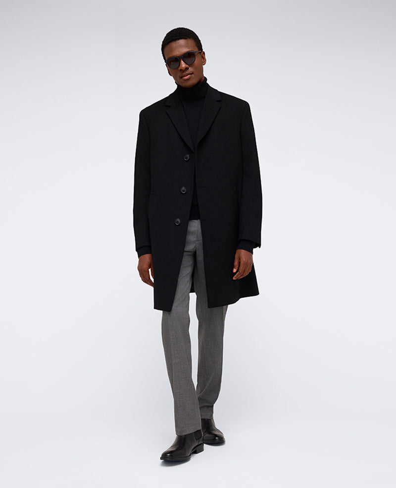 Kenneth Cole Reaction Clothing The Classic Fit Overcoat cappotto nero