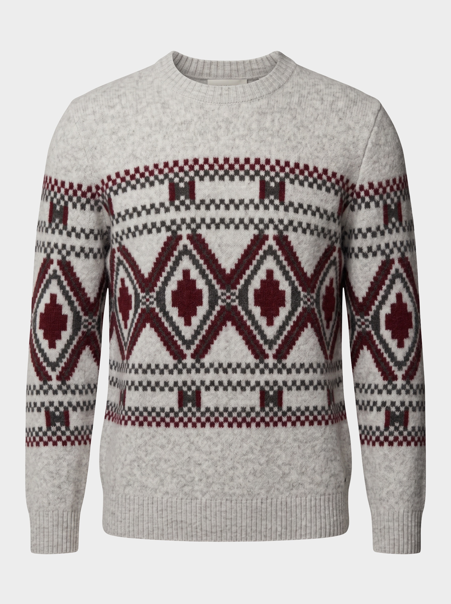 Markup Uomo Maglieria Maglione Girocollo Jacquard Etnico