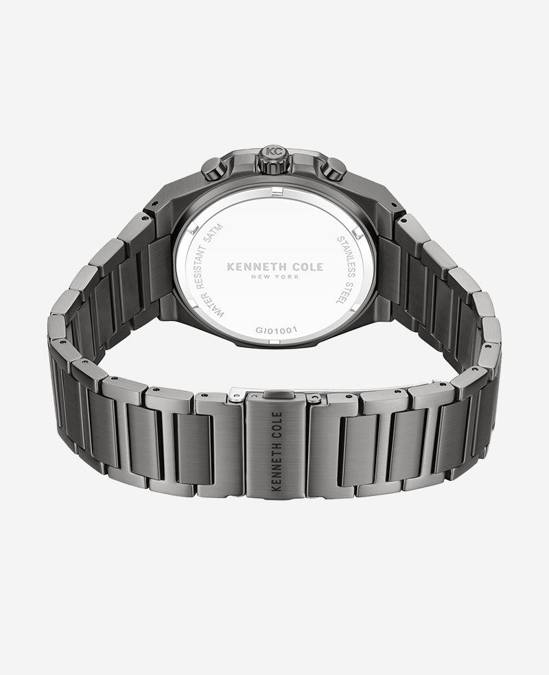 Kenneth Cole Reaction Watches Dress Sport Chronograph orologio gunmetal