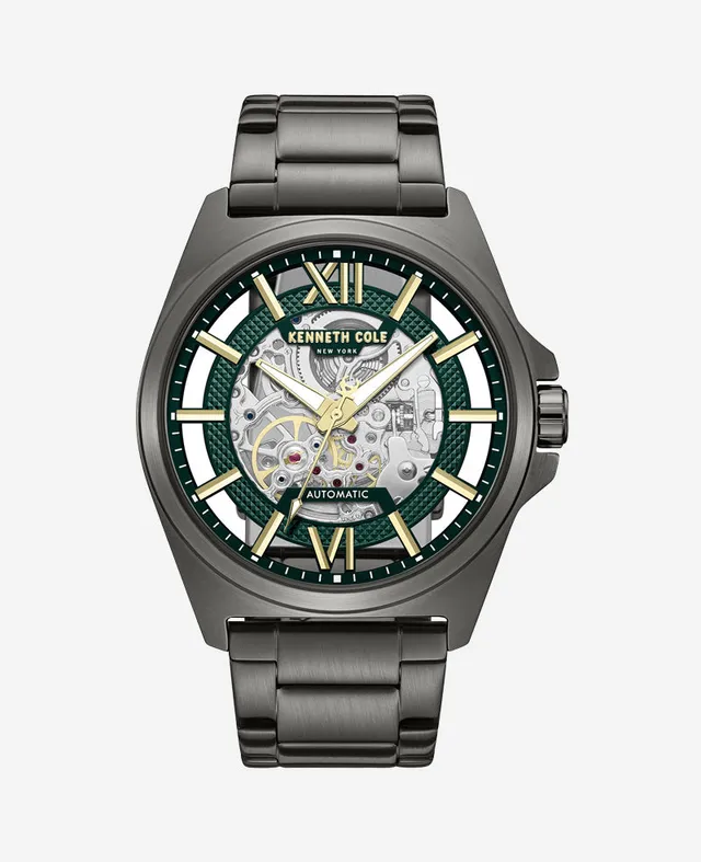 Kenneth Cole Reaction Skeleton Automatic Bracelet Watch orologio automatico gun