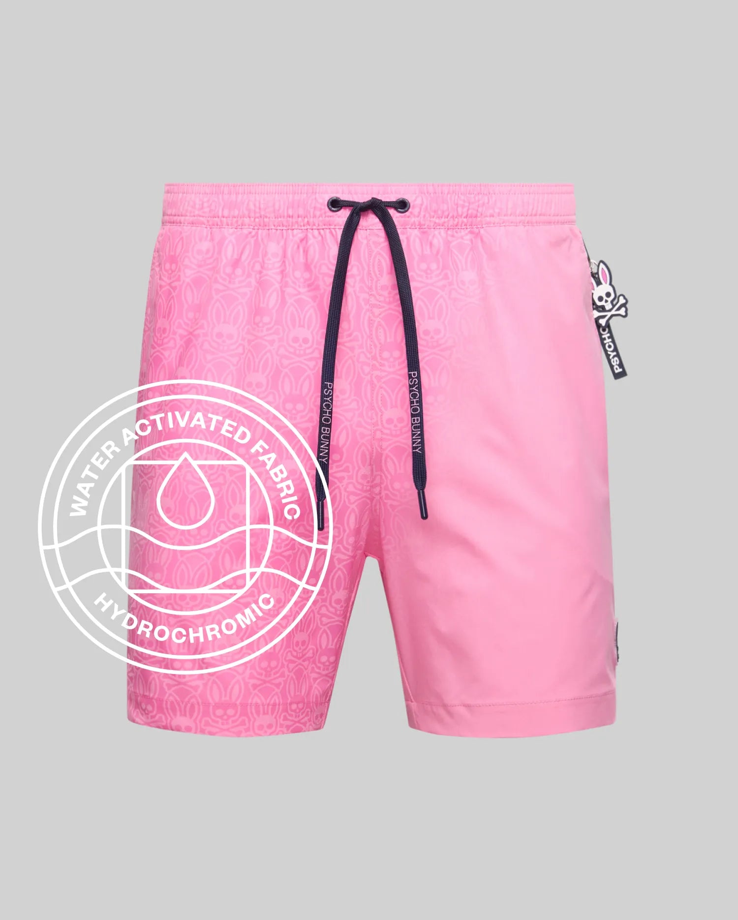 Psycho Bunny Men's Swimwear Samos costume da bagno rosa 6" idroreattivo