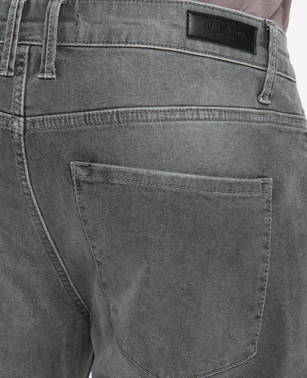 Kenneth Cole Reaction Clothing Slim-Fit Recycled Stretch Denim Jean jeans slim grigi elasticizzati
