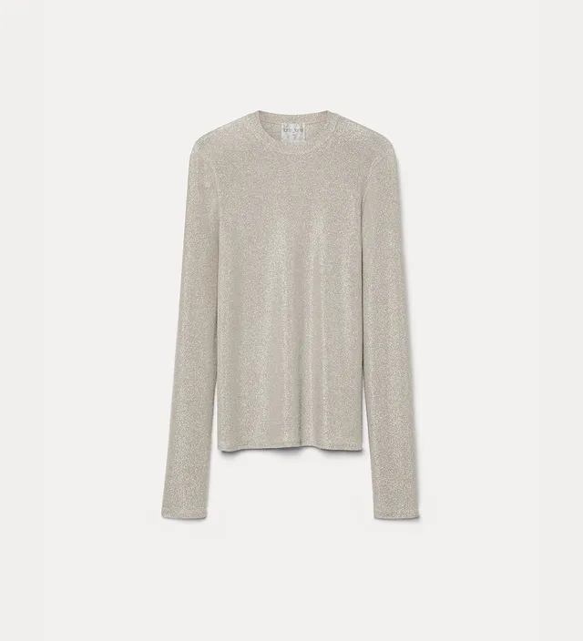 Forte top Lurex jersey crew-neck t-shirt t-shirt moon in lurex