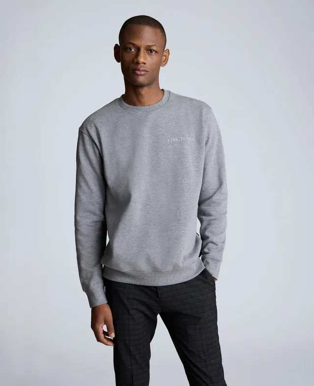 Kenneth Cole Reaction Clothing Kenneth Cole Embroidered Logo Sweatshirt felpa grigia