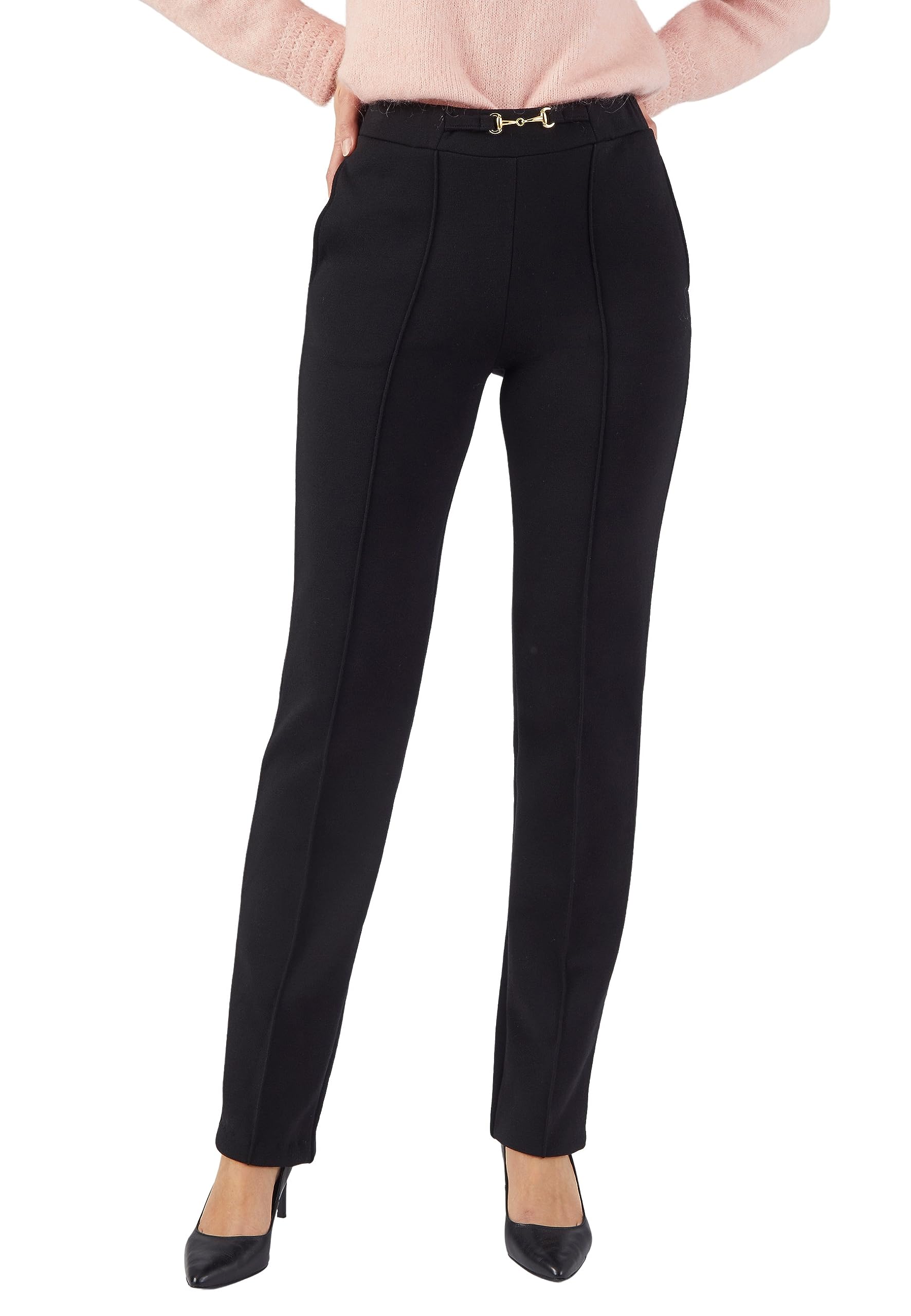 Damart Thermolactyl pantaloni dritti in maglia Milano 27, 40, 56 neri in lana