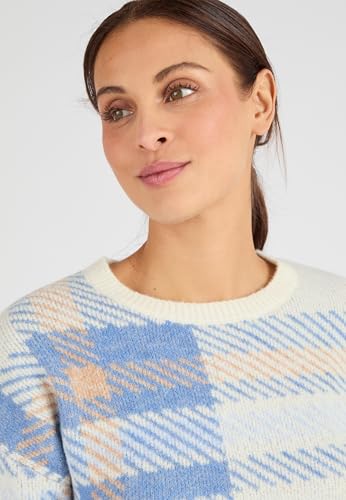 Damart Prêt-à-porter maglione jacquard a quadri donna ampio