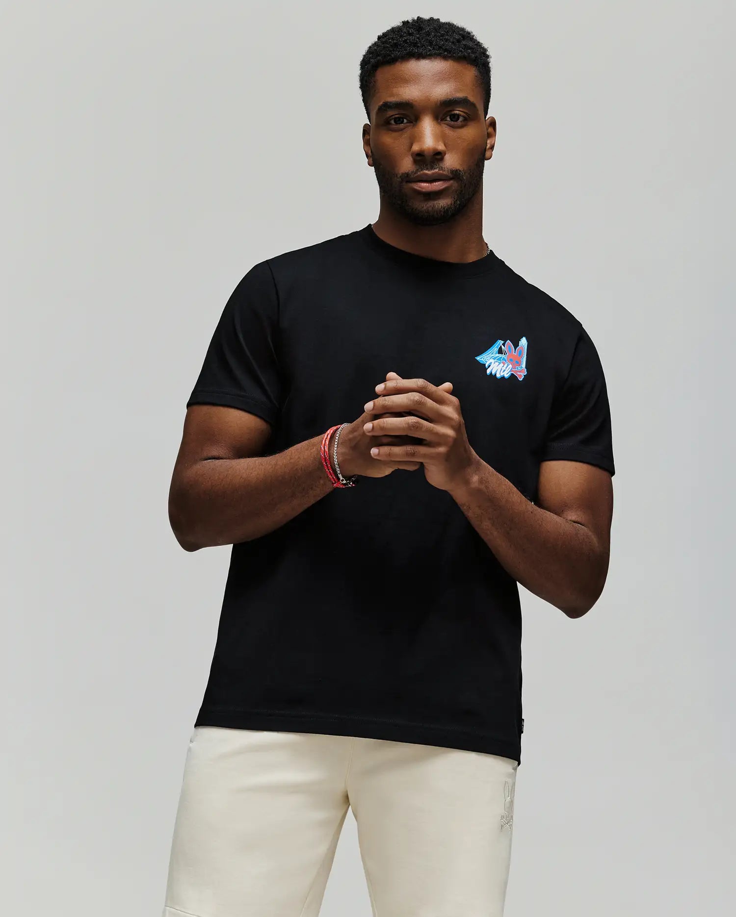 Psycho Bunny Men's Tees MENS MONTREAL TEE t-shirt nera 2/XXS-9/XXXL cotone Pima