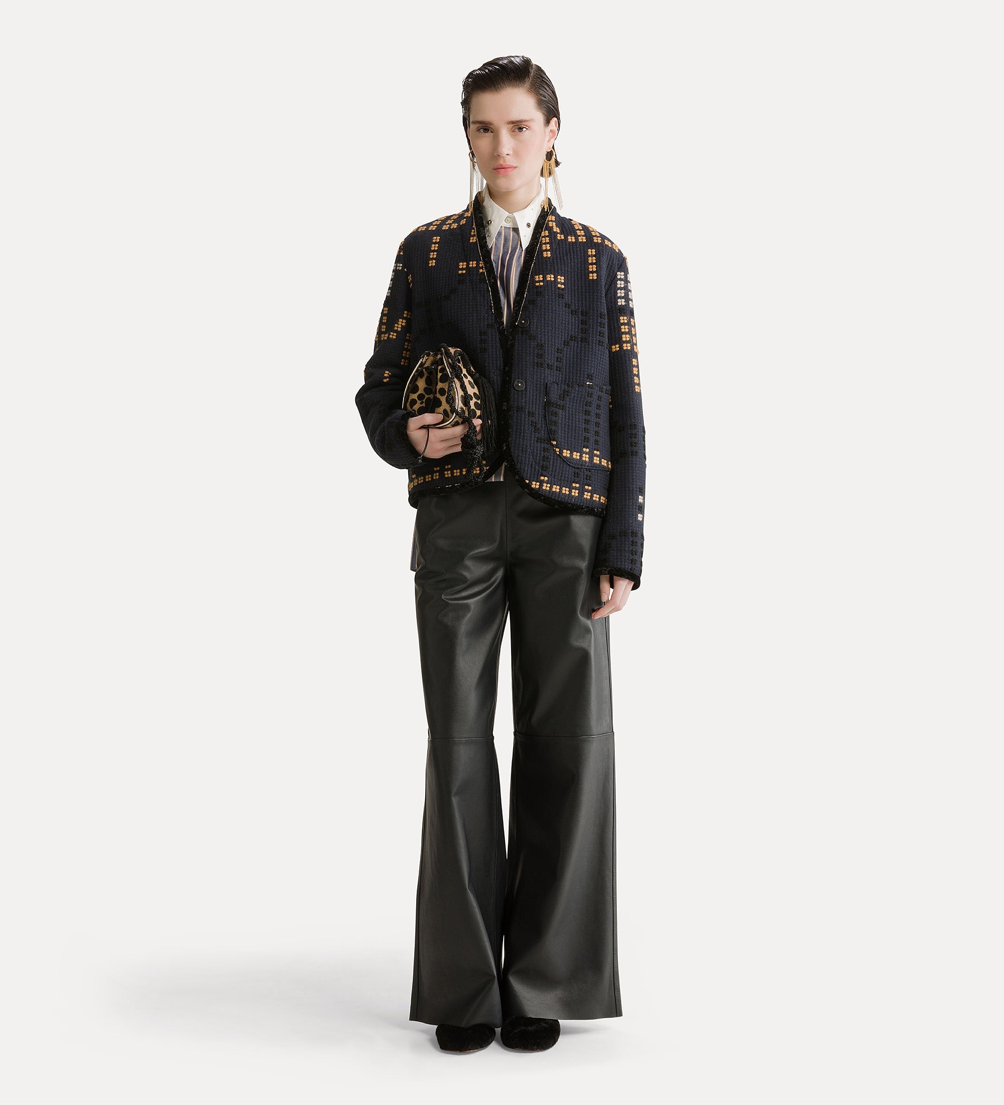 Forte camicie overshirt in popeline ricamato Notte