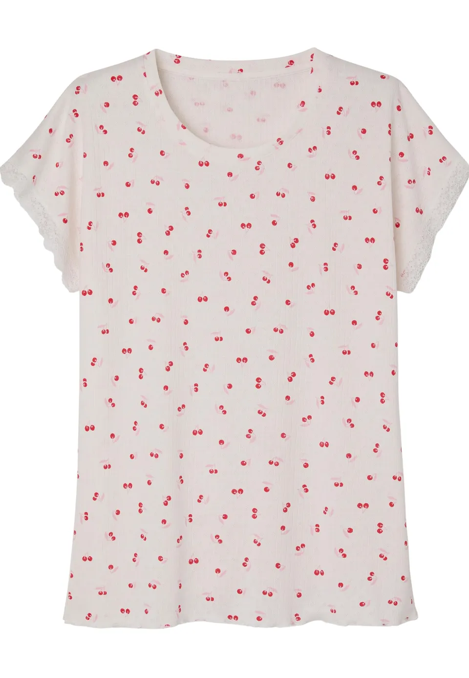 Damart Homewear Pigiama 7/8° in maglia a punta da donna rosa fantasia